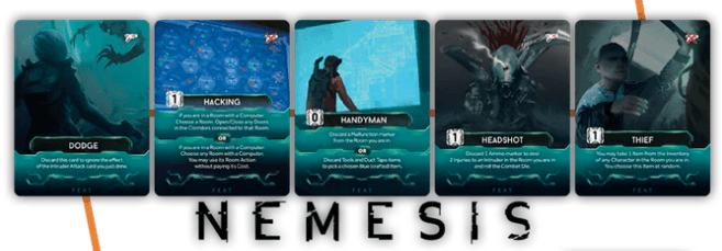 Nemesis - Feat Cards for use with the board game N, Nemesis, sold at the BoardGameGeek Store