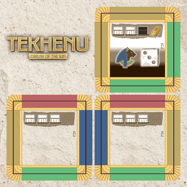 Tekhenu: Obelisk of the Sun – Foundations of Karnak Promo Tiles for use with the board game T, Tekhenu: Obelisk of the Sun, sold at the BoardGameGeek Store