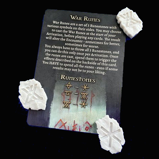 Tainted Grail: War Runes Promo Cards for use with the board game T, Tainted Grail, sold at the BoardGameGeek Store