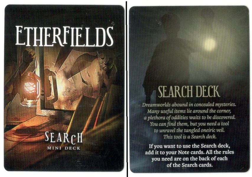 Etherfields: Search Mini Deck for use with the board game E, Etherfields, sold at the BoardGameGeek Store