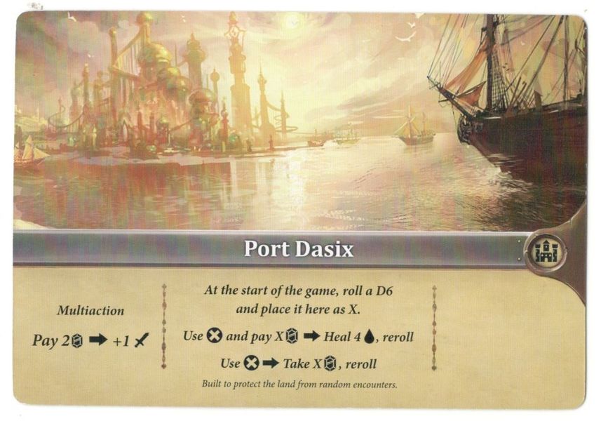 Enchanters: Port Dasix Promo Card for use with the board game E, Enchanters, sold at the BoardGameGeek Store