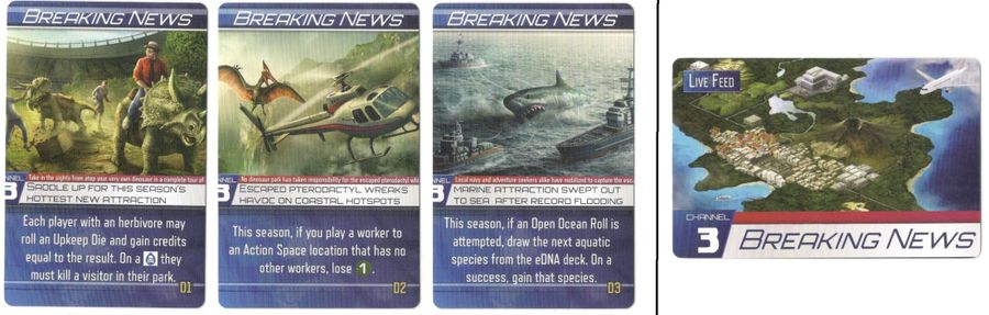 DinoGenics: Breaking News Promo Cards for use with the board game D, DinoGenics, sold at the BoardGameGeek Store