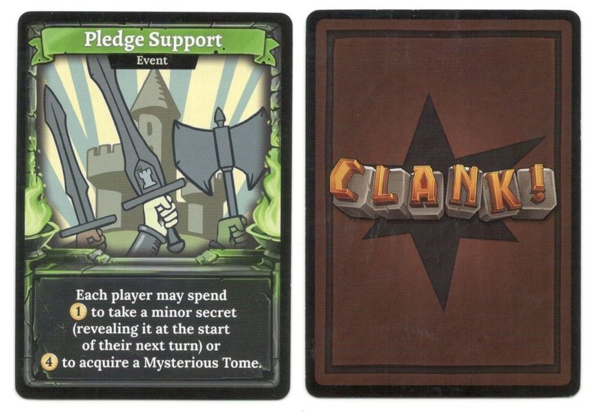 Clank! Legacy: Acquisitions Incorporated – Pledge Support for use with the board game C, Clank! Legacy, sold at the BoardGameGeek Store