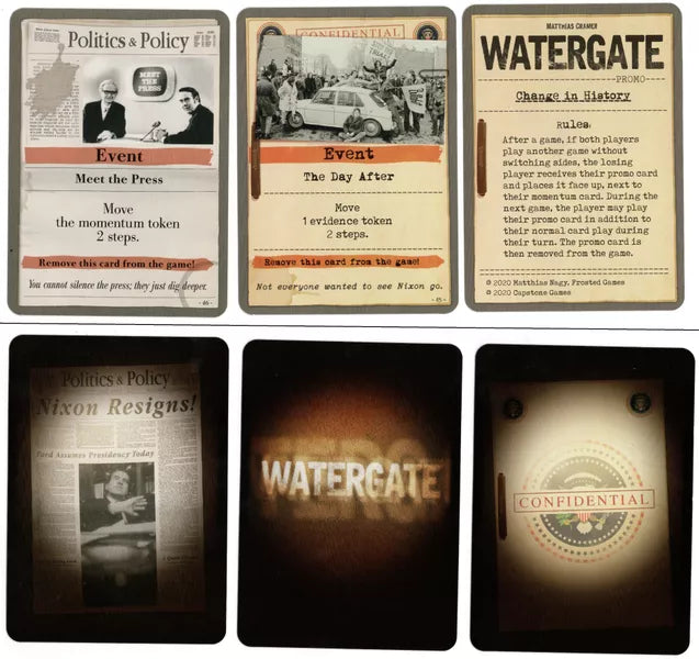 Watergate: Change in History for use with the board game W, Watergate, sold at the BoardGameGeek Store