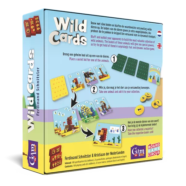 Wild Cards for use with the board game Wild Cards, sold at the BoardGameGeek Store
