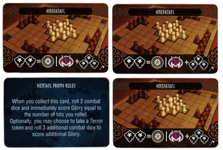 Reavers of Midgard: Hnefatafl Promo Cards for use with the board game R, Reavers of Midgard, sold at the BoardGameGeek Store