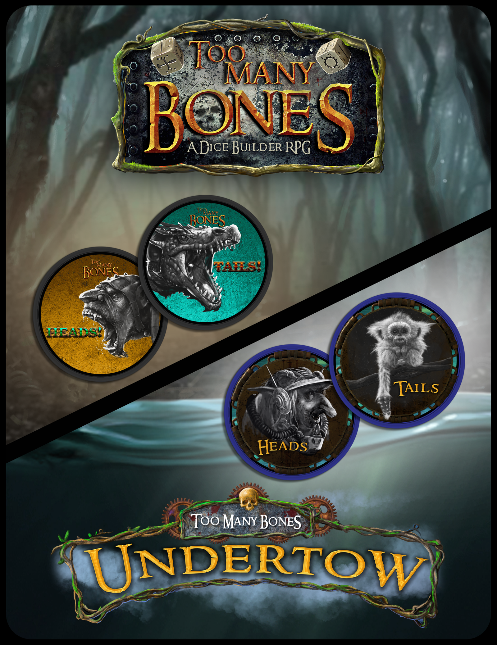 Too Many Bones: Flip Chips for use with the board game Spring Sale, T, Too Many Bones, sold at the BoardGameGeek Store