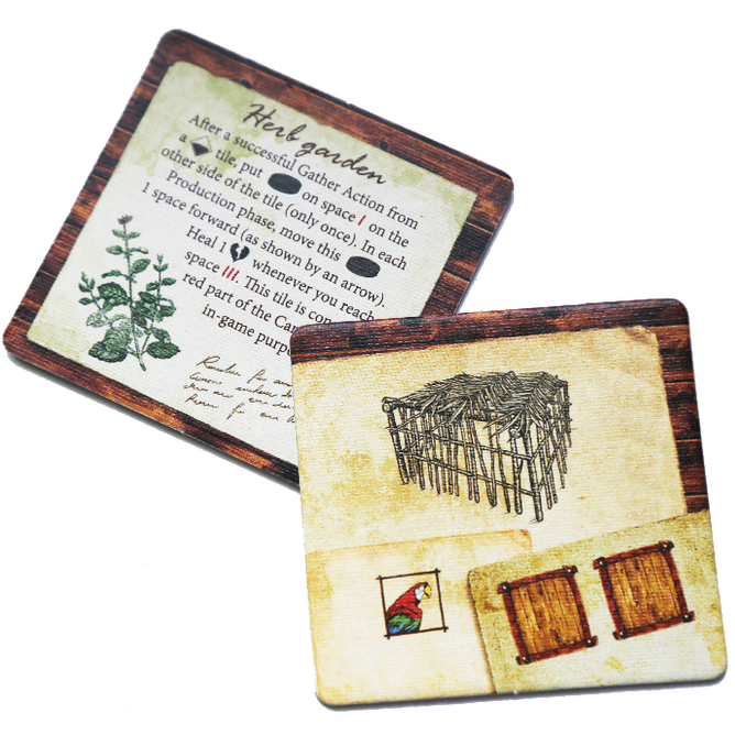 Robinson Crusoe: Adventure on the Cursed Island – Herb Garden & Pen for use with the board game R, Robinson Crusoe, Spring Sale, sold at the BoardGameGeek Store
