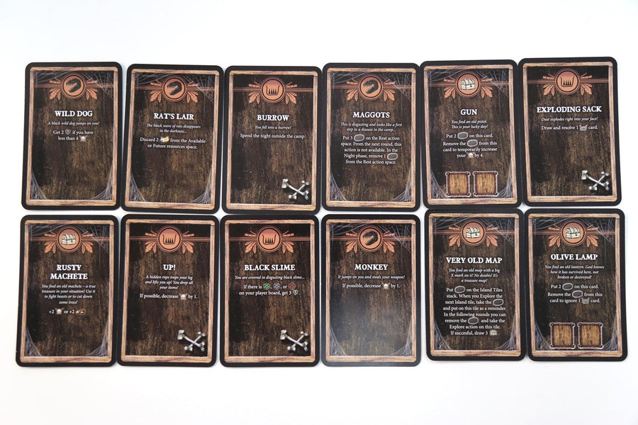 Robinson Crusoe: Adventure on the Cursed Island – Mystery Cards I for use with the board game R, Robinson Crusoe, Spring Sale, sold at the BoardGameGeek Store